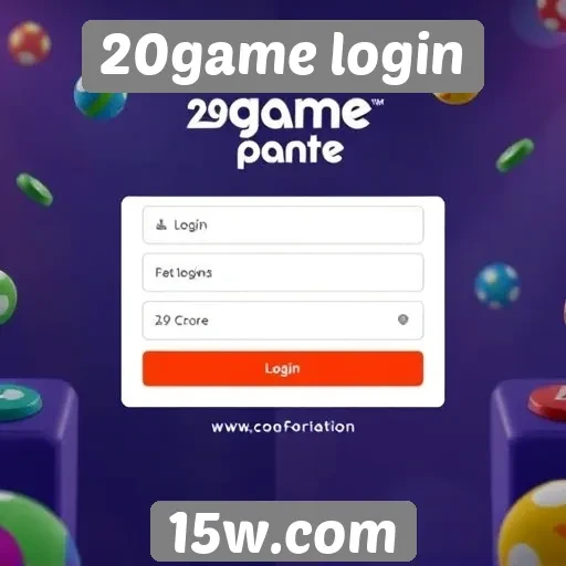 Funcionamento do sistema de login no 20game